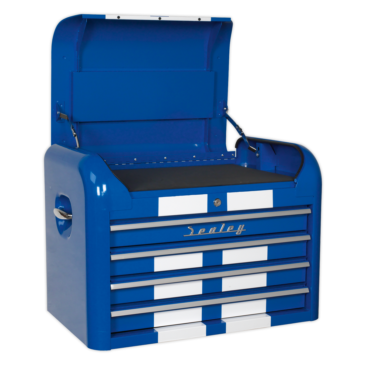 Sealey Premier™ Retro Style Topchest 4 Drawer - Blue with White Stripes AP28104BWS