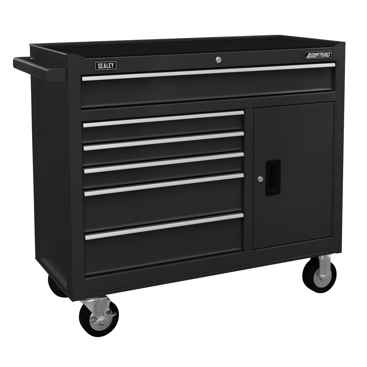 Sealey American PRO® Topchest & Rollcab Combination 15 Drawer with 117pc Tool Kit - Black AP41STACKBCOMBO