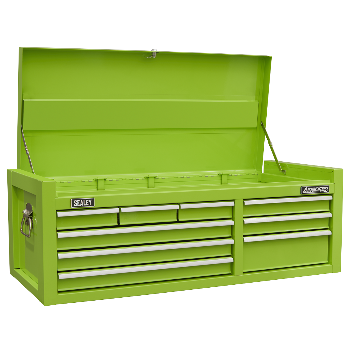 Sealey American PRO® Topchest & Rollcab Combination 15 Drawer with 117pc Tool Kit- Green AP41STACKHVCOMBO