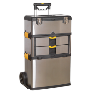 Sealey Mobile Stainless Steel/Composite Toolbox with 3 Compartments AP855