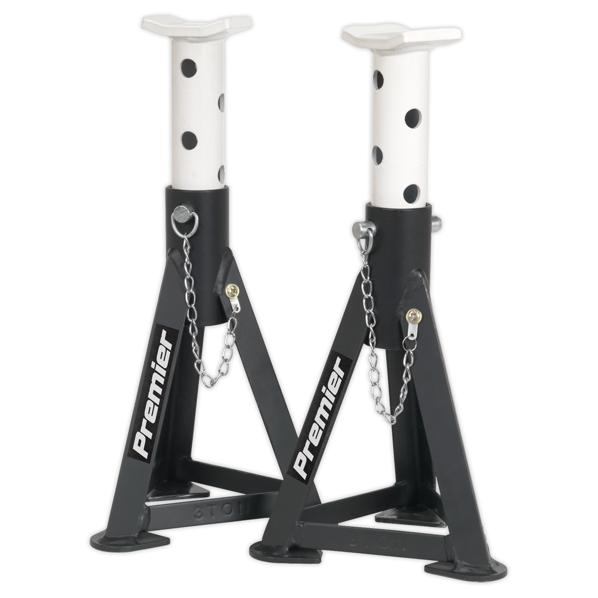Sealey Premier Axle Stands (Pair) 3 Tonne Capacity per Stand - White AS3