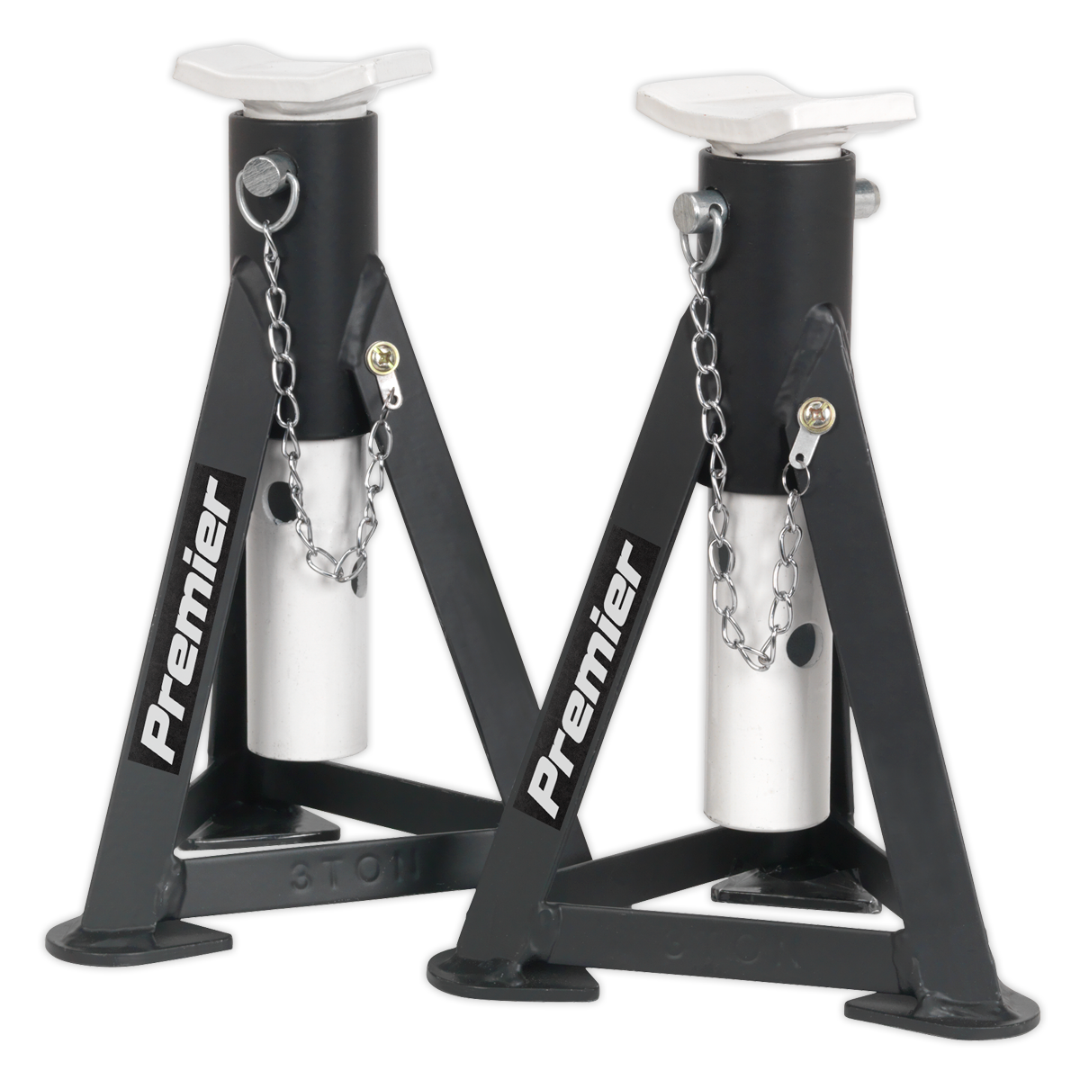 Sealey Premier Axle Stands (Pair) 3 Tonne Capacity per Stand - White AS3
