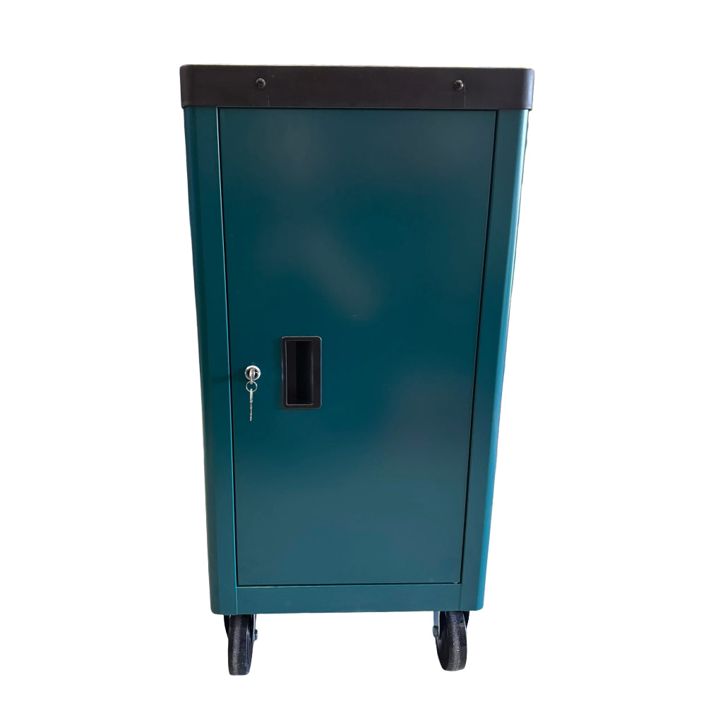 BRUNEL Tools 7 Drawer Caster Mounted Roller Tool Chest Cabinet with 6 Fully Stocked Drawers - 249 Pieces - Green