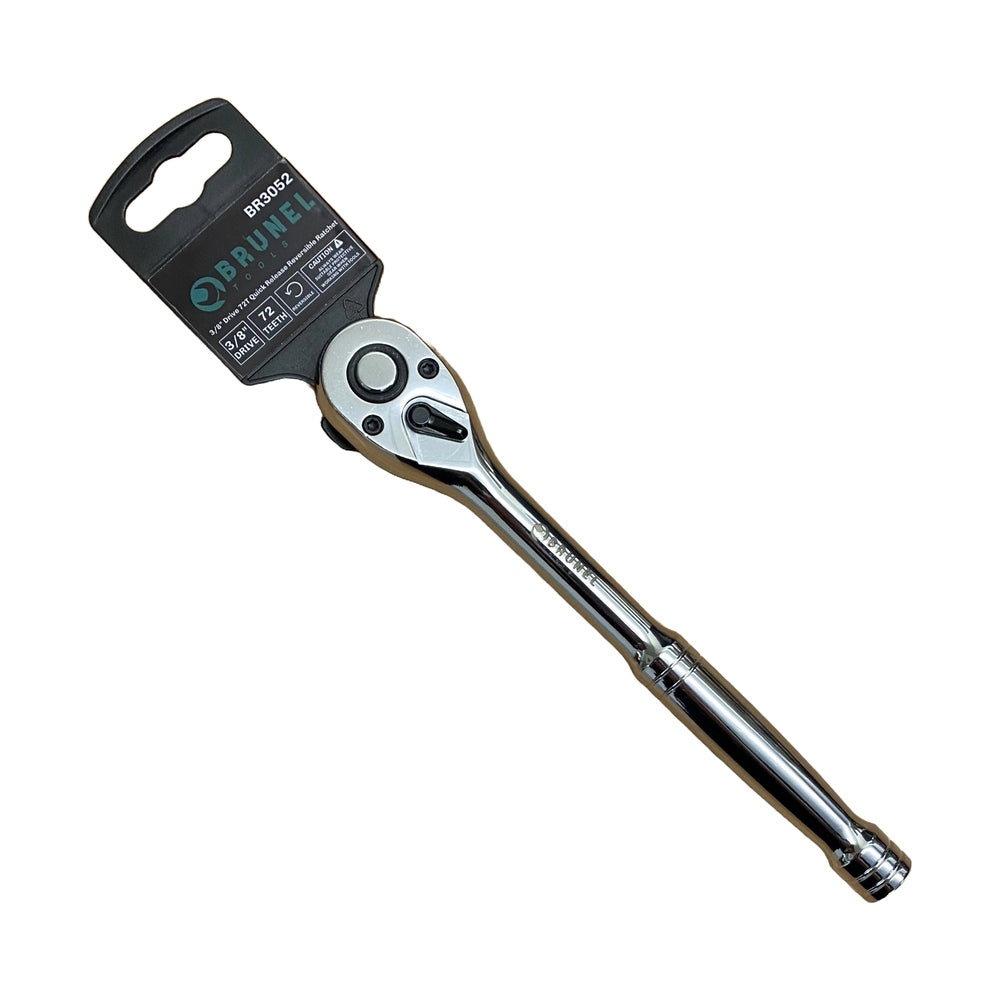 BRUNEL Tools 3/8" Drive 72T Quick Release Reversible Ratchet Socket Wrench BR3052