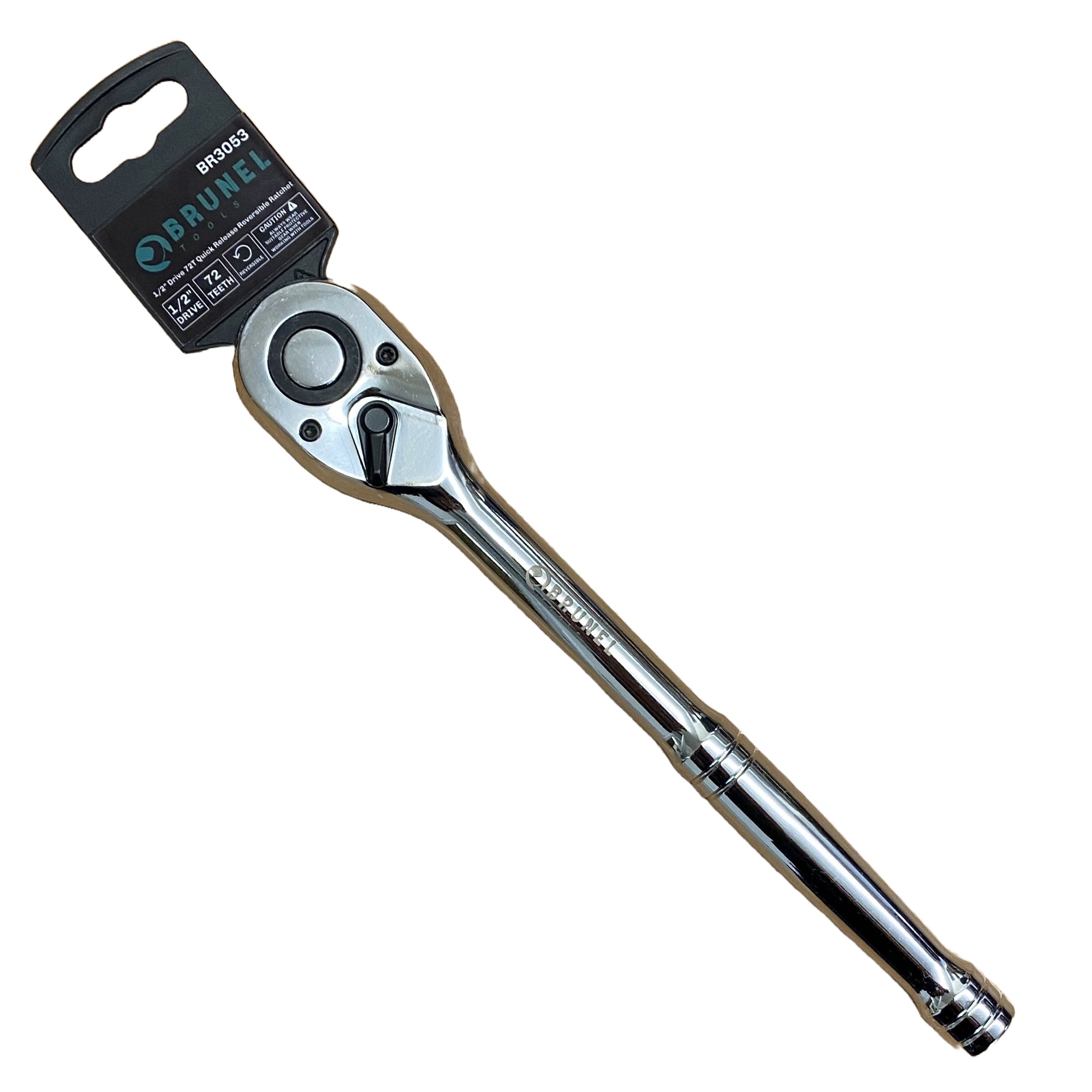 BRUNEL Tools 1/2" Drive 72T Quick Release Reversible Ratchet Socket Wrench BR3053