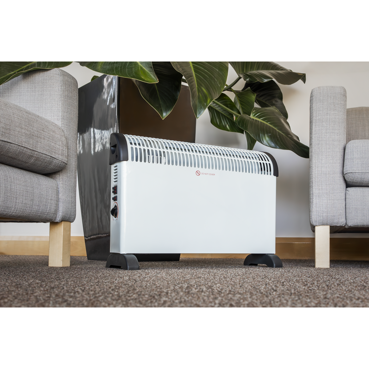Sealey Convector Heater with 3 Heat Settings Thermostat & Turbo Fan 2000W CD2005T
