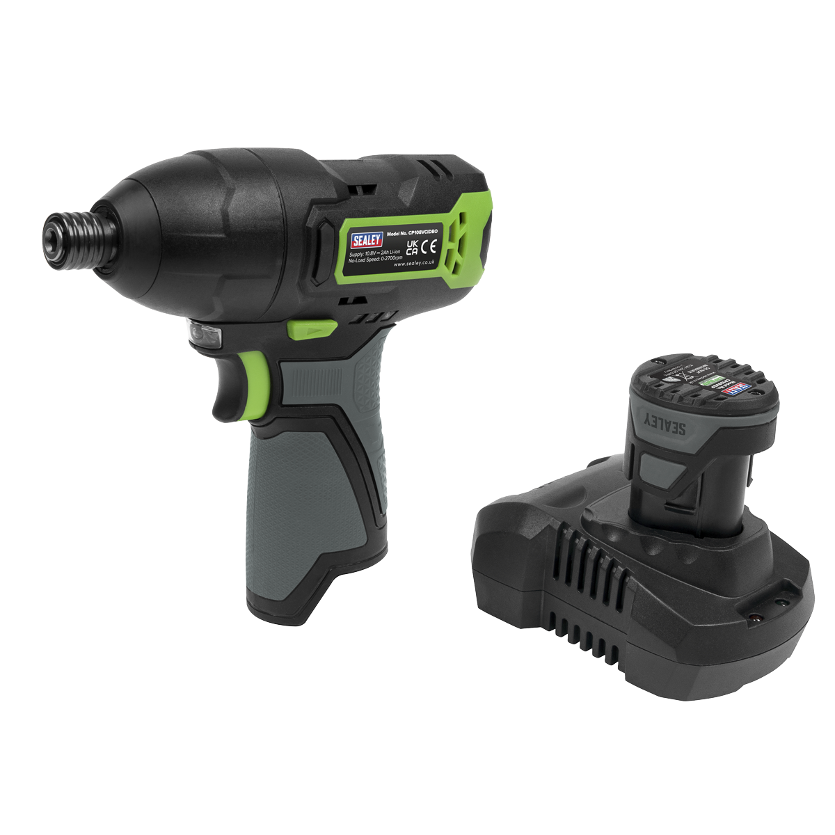 Sealey SV10.8 Series 1/4"Hex Drive Cordless Impact Driver Kit 10.8V 2Ah CP108VCID