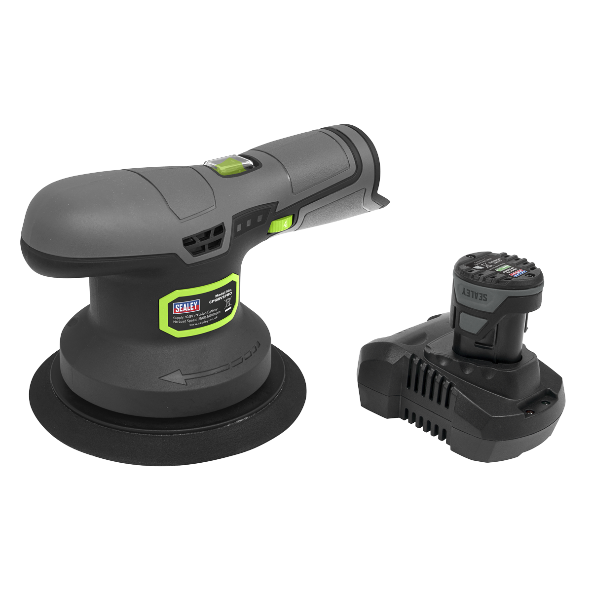 Sealey SV10.8 Series 150mm Cordless Dual Action Sander/Polisher Kit 10.8V 2Ah CP108VSP