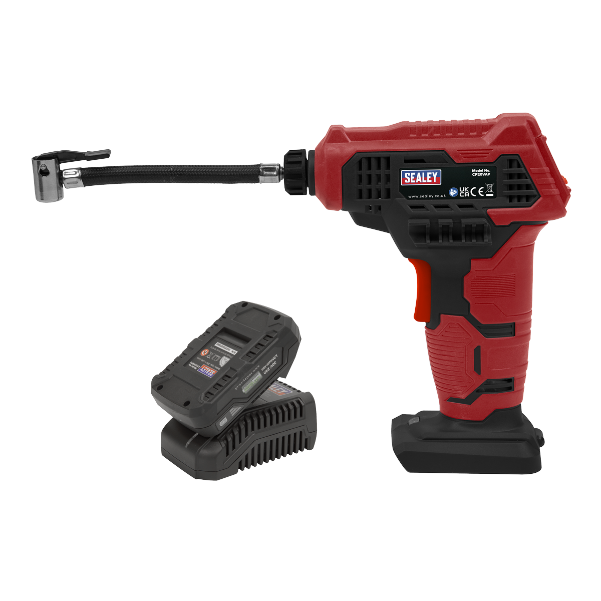 Sealey SV20 Series Cordless Tyre Inflator Kit 20V 2Ah CP20VAPKIT1