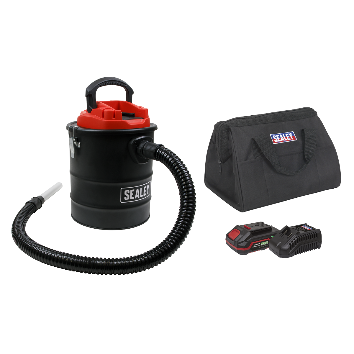 Sealey SV20 Series 15L Cordless Handheld Ash Vacuum Cleaner Kit 20V 2Ah SV20 CP20VAVKIT1