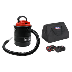 Sealey SV20 Series 15L Cordless Handheld Ash Vacuum Cleaner Kit 20V 2Ah SV20 CP20VAVKIT1
