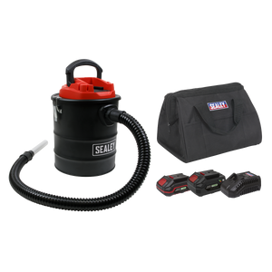 Sealey SV20 Series 15L Cordless Handheld Ash Vacuum Cleaner Kit 20V Kit - 2 Batteries CP20VAVKIT