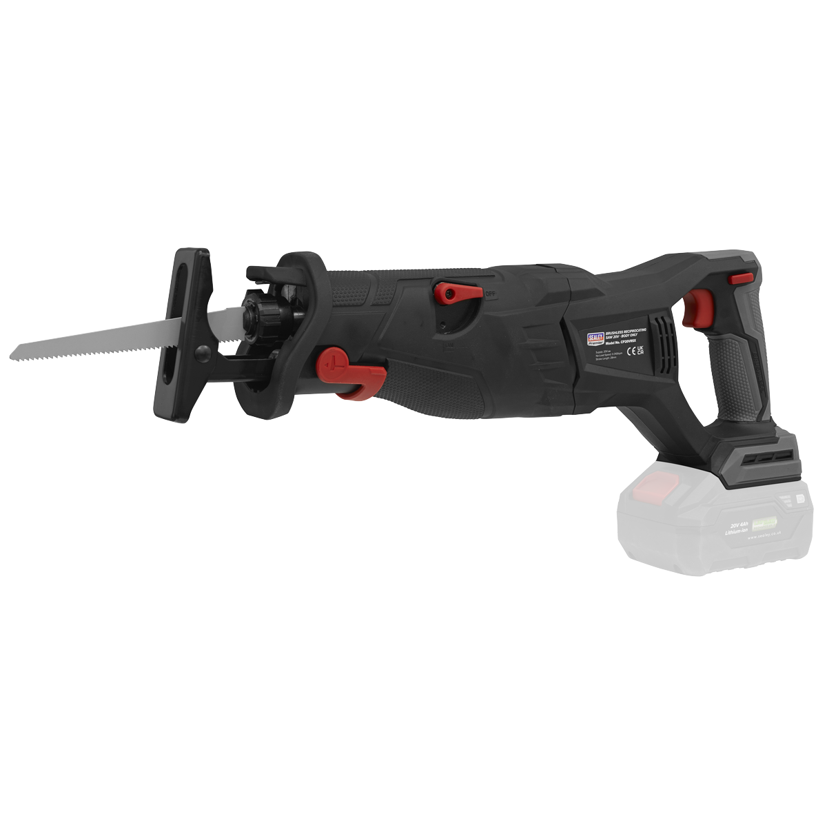 Sealey Premier SV20 Series Brushless Cordless Reciprocating Saw 20V 4Ah Kit CP20VRSXKIT1