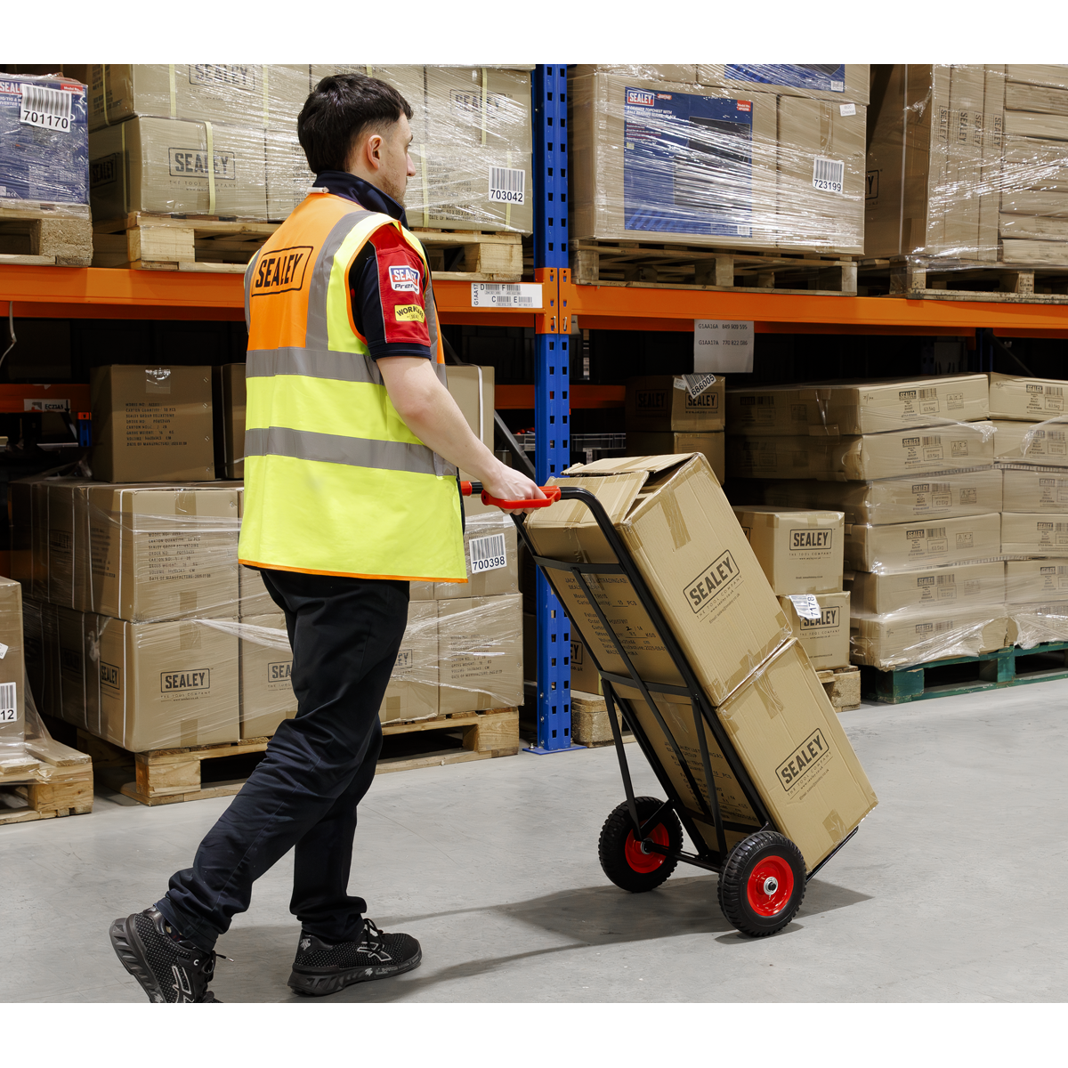 Sealey Premier Heavy-Duty Sack Truck with PU Tyres 200kg Capacity CST983HD