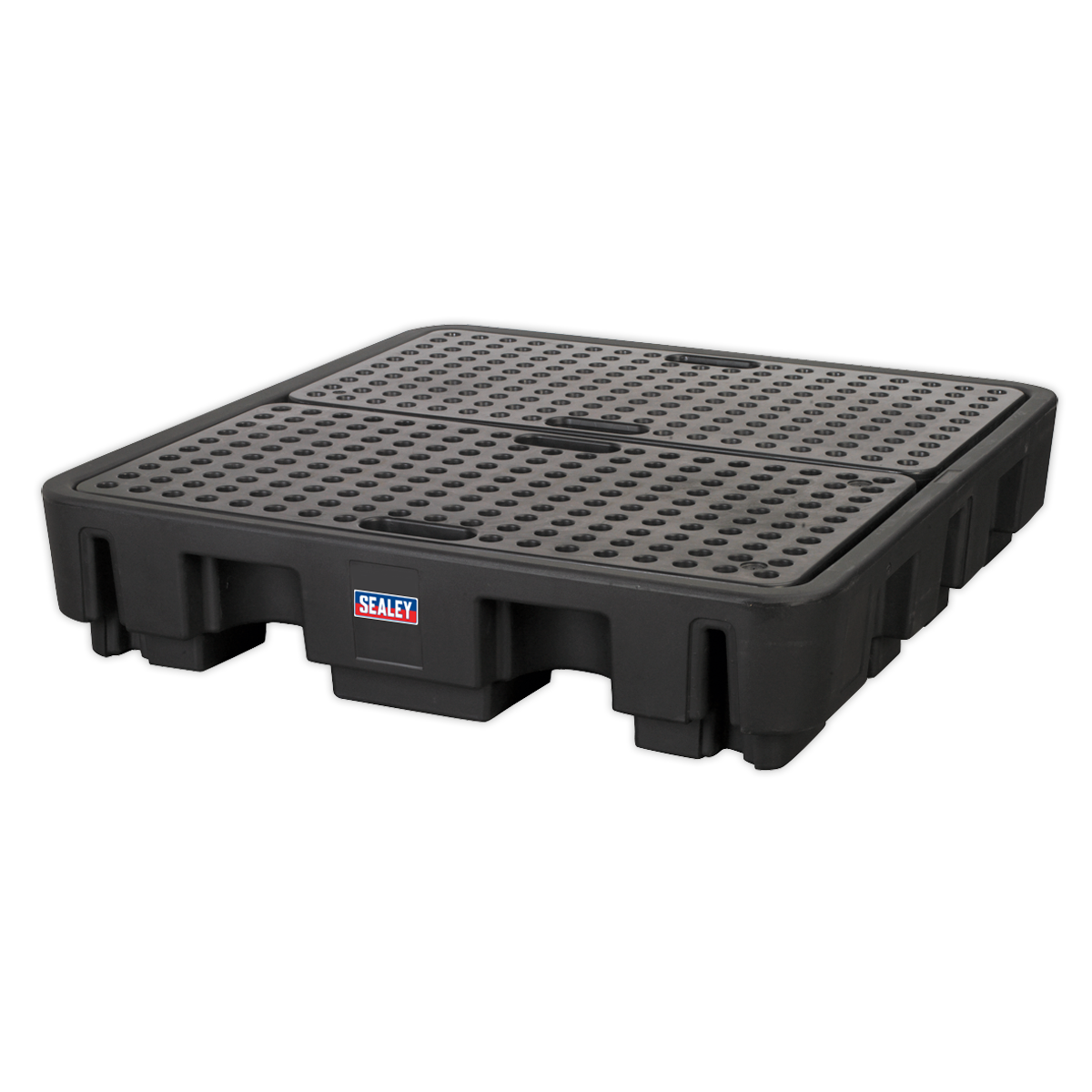 Sealey 4 Drum Polyethylene Barrel Bund/Spill Pallet 1380 x 1290 x 280mm DRP18