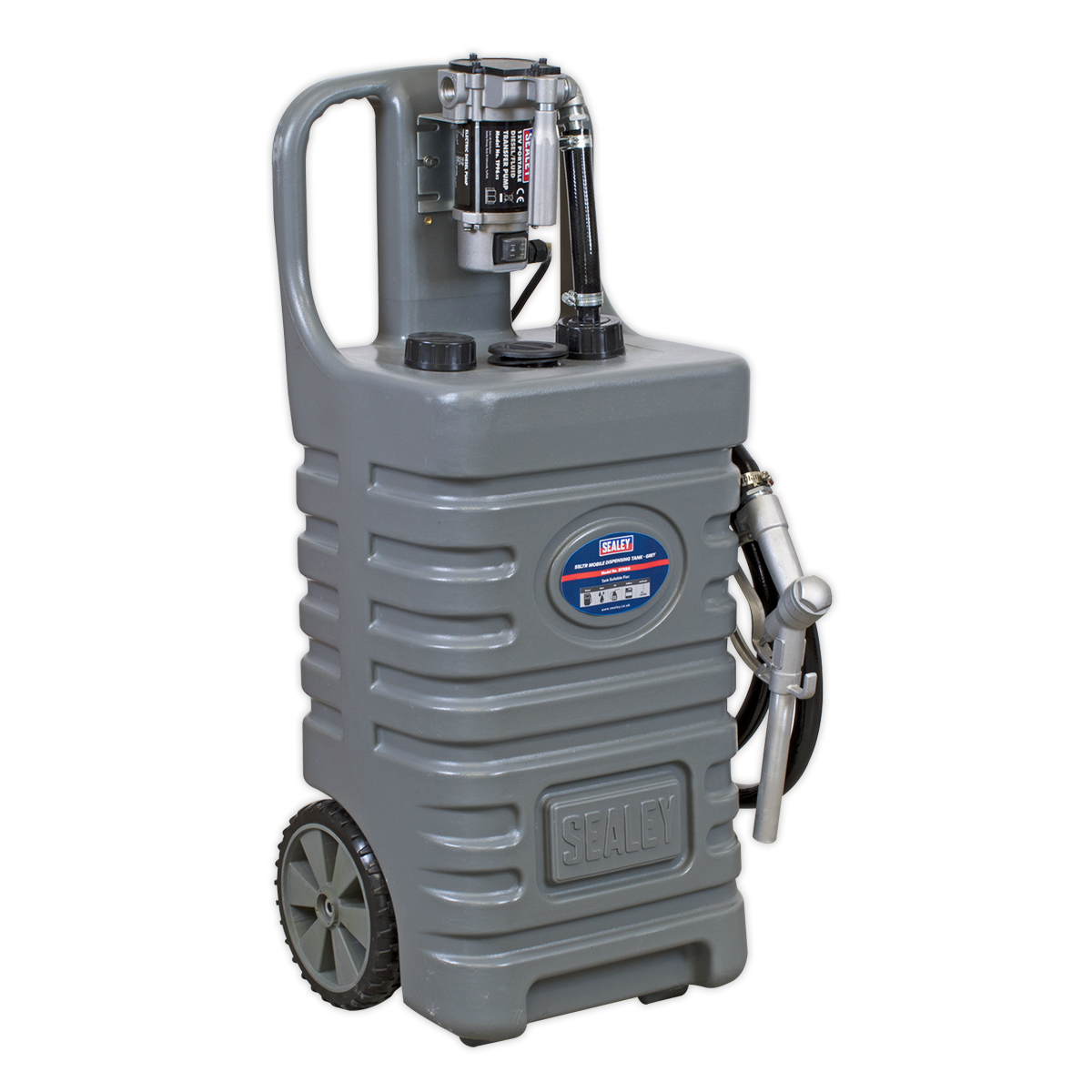 Sealey Mobile Dispensing Tank with Diesel Pump 55L - Grey DT55GCOMBO1