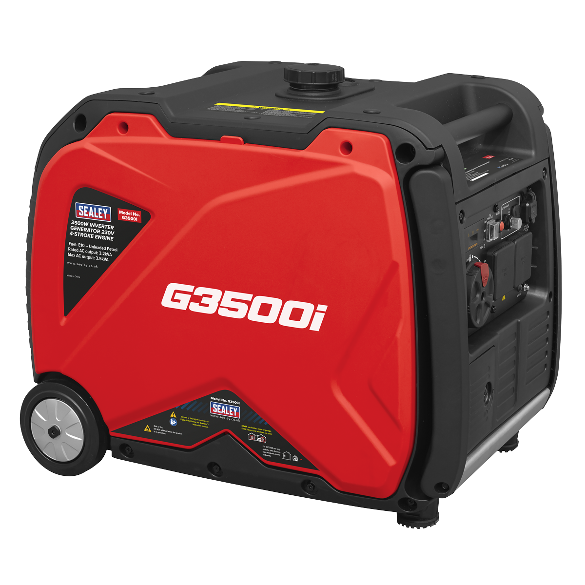 Sealey 3500W Inverter Generator 4-Stroke Engine 230V G3500I