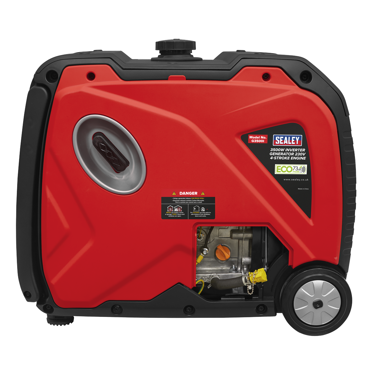 Sealey 3500W Inverter Generator 4-Stroke Engine 230V G3500I