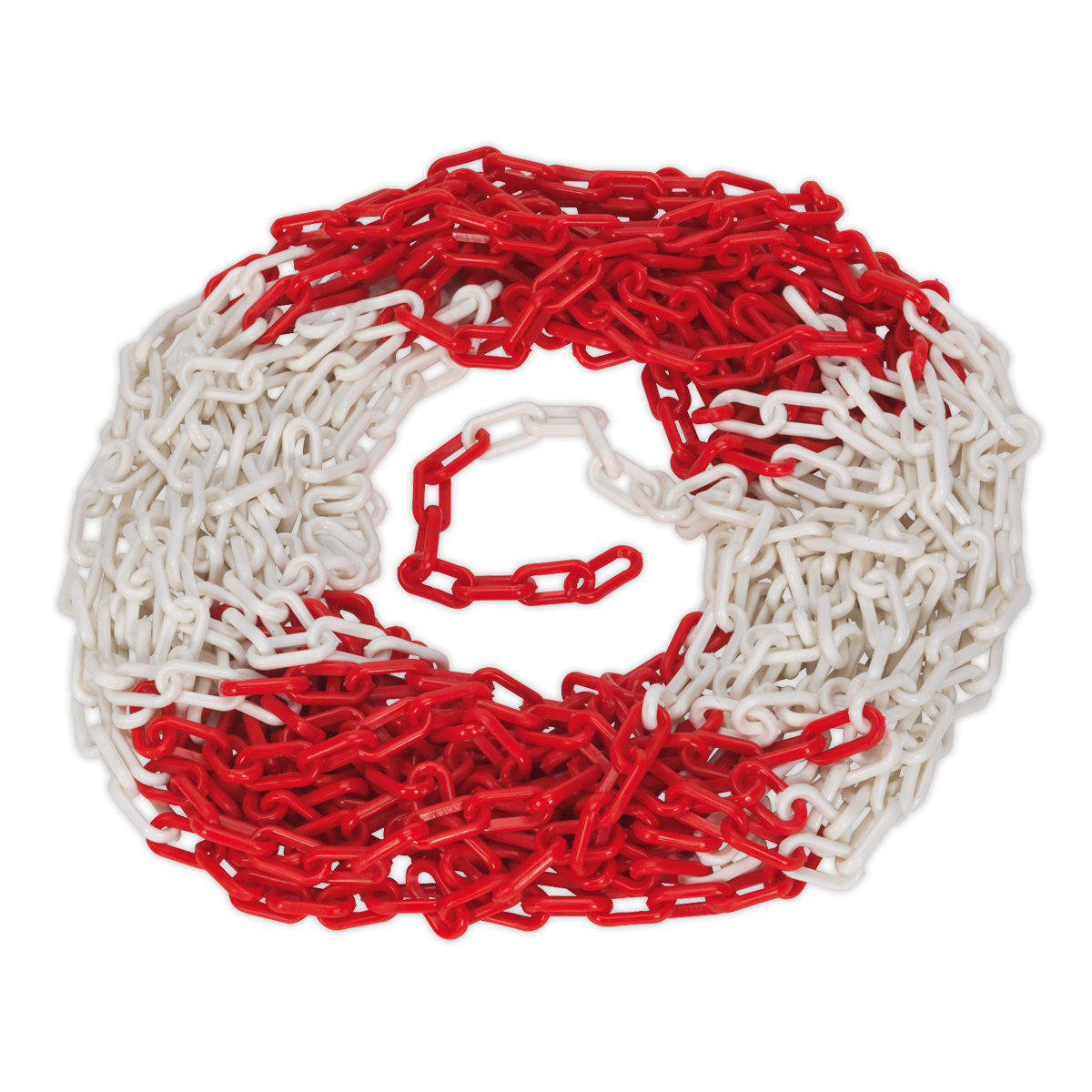 Sealey Plastic Chain 25m x 6mm - Red/White HSC25M