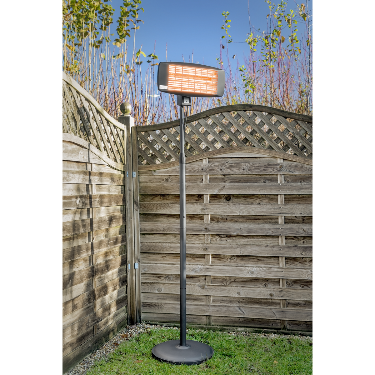 Sealey Infrared Quartz Patio Heater with Telescopic Floor Stand 2000W/230V IFSH2003