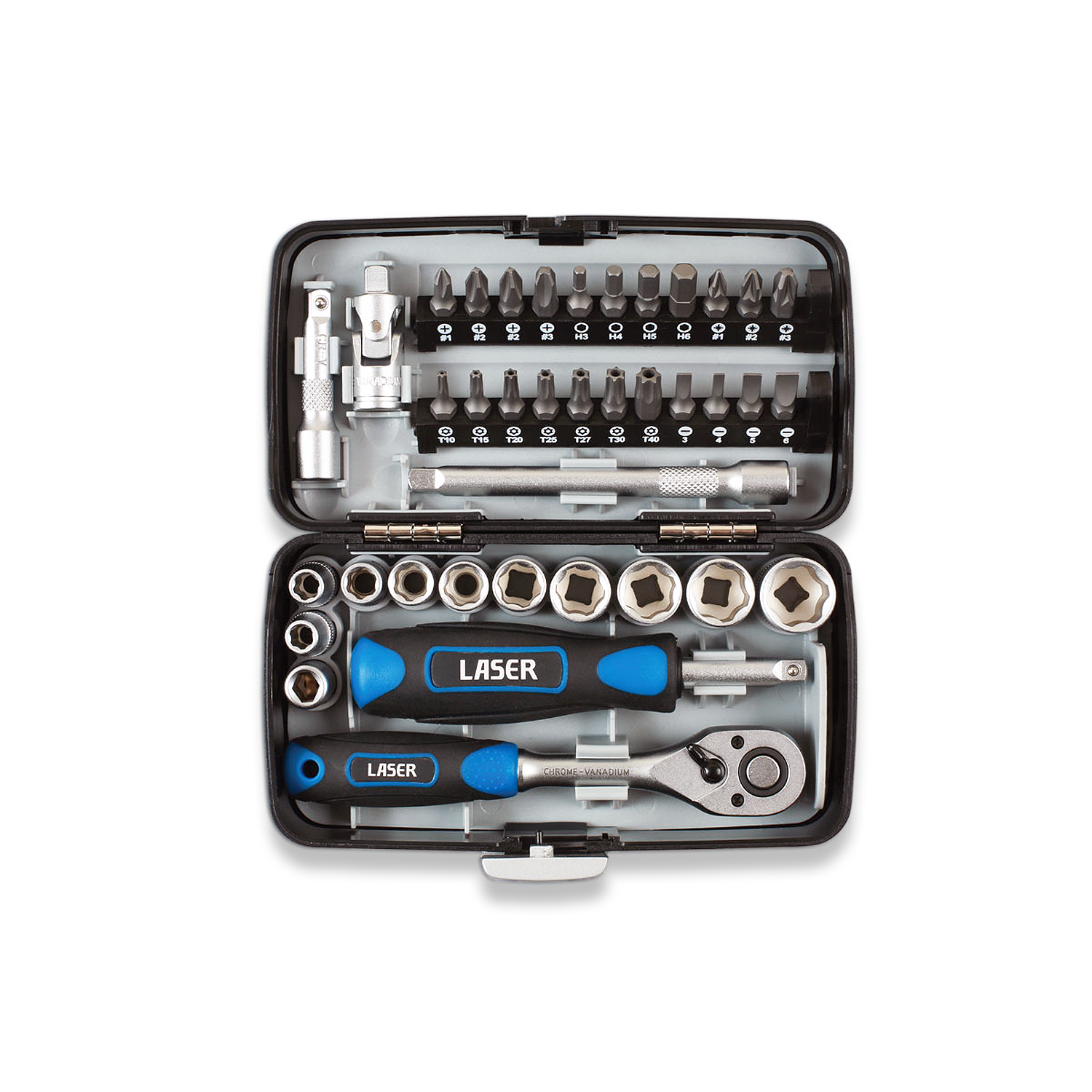Laser Tools Socket & Bit Set 1/4" DR 38pc 5960