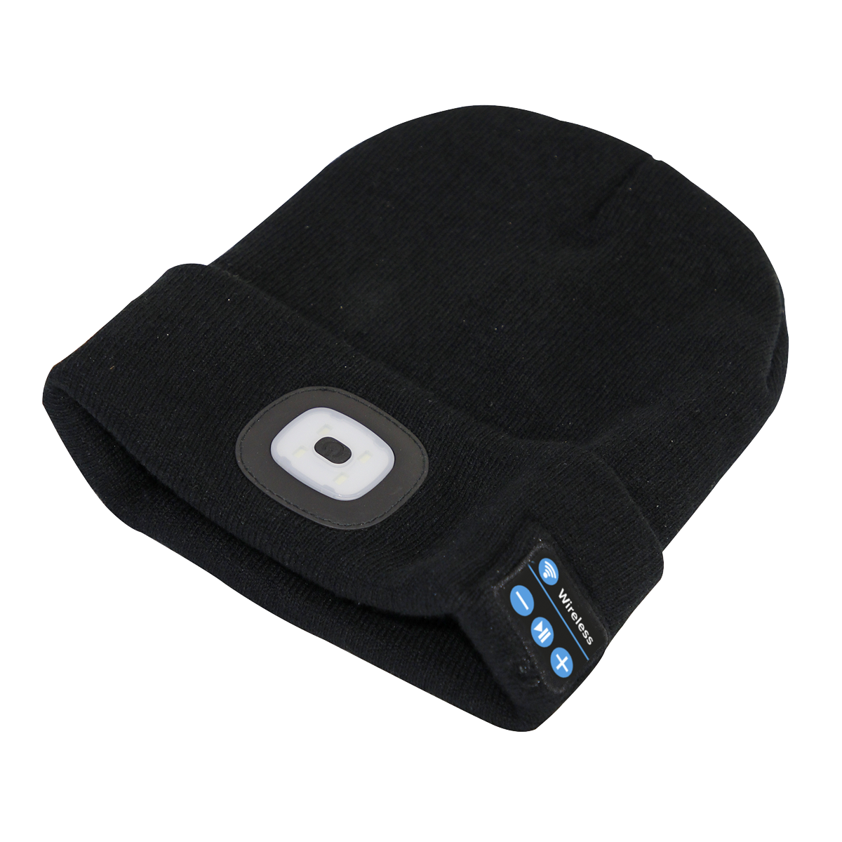 Sealey Rechargeable USB Beanie Hat with Wireless Headphones 1W SMD LED LED185W