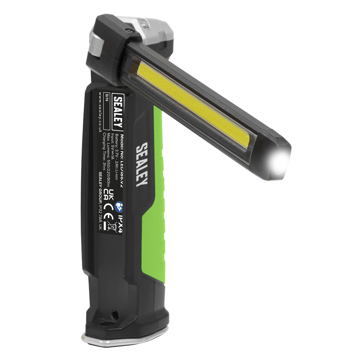 Sealey Rechargeable Slim Folding Inspection Light 6W COB LED & 1W SMD LED Lithium-ion LED186