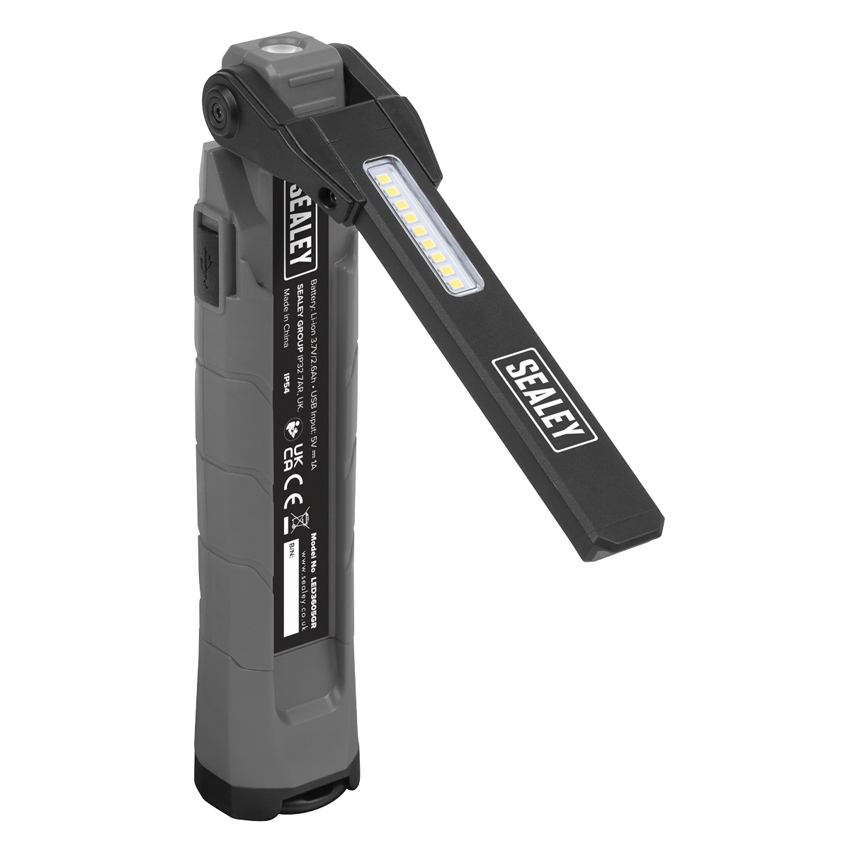 Sealey Rechargeable 360° Inspection Light 10W & 2 x 4W SMD LED - Grey LED3605GR