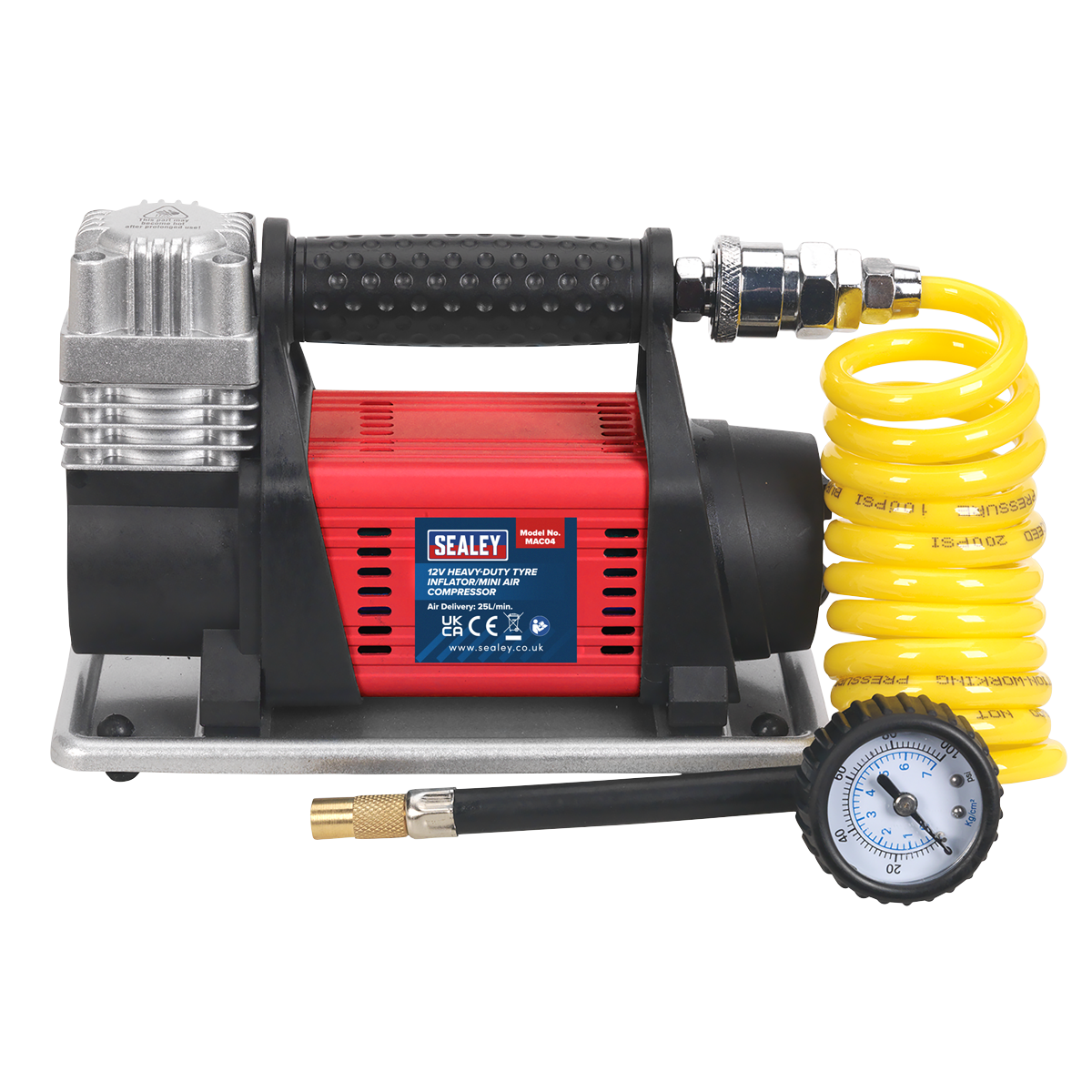 Sealey Heavy-Duty Tyre Inflator/Mini Air Compressor 12V MAC04