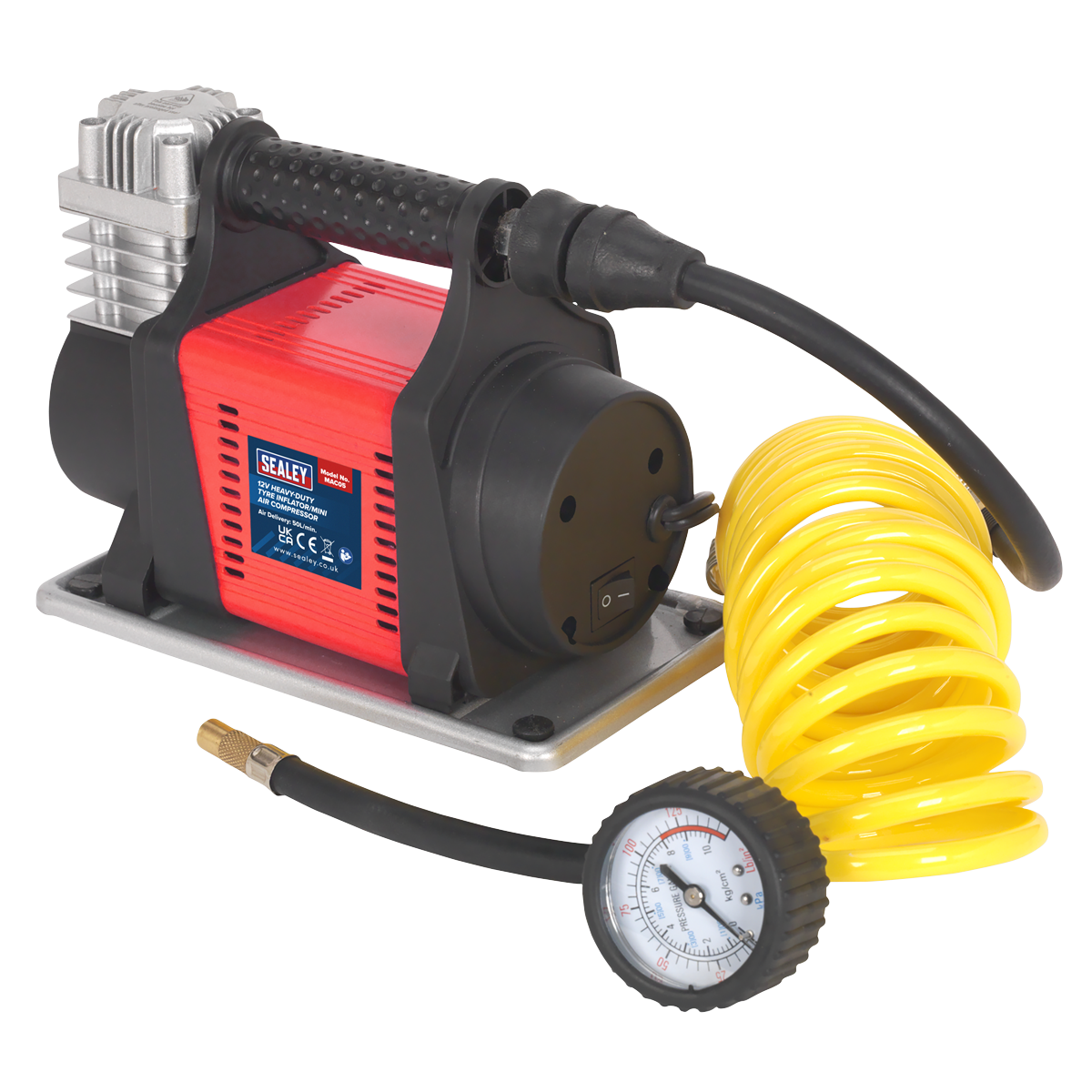 Sealey Heavy-Duty Tyre Inflator/Mini Air Compressor 12V MAC05