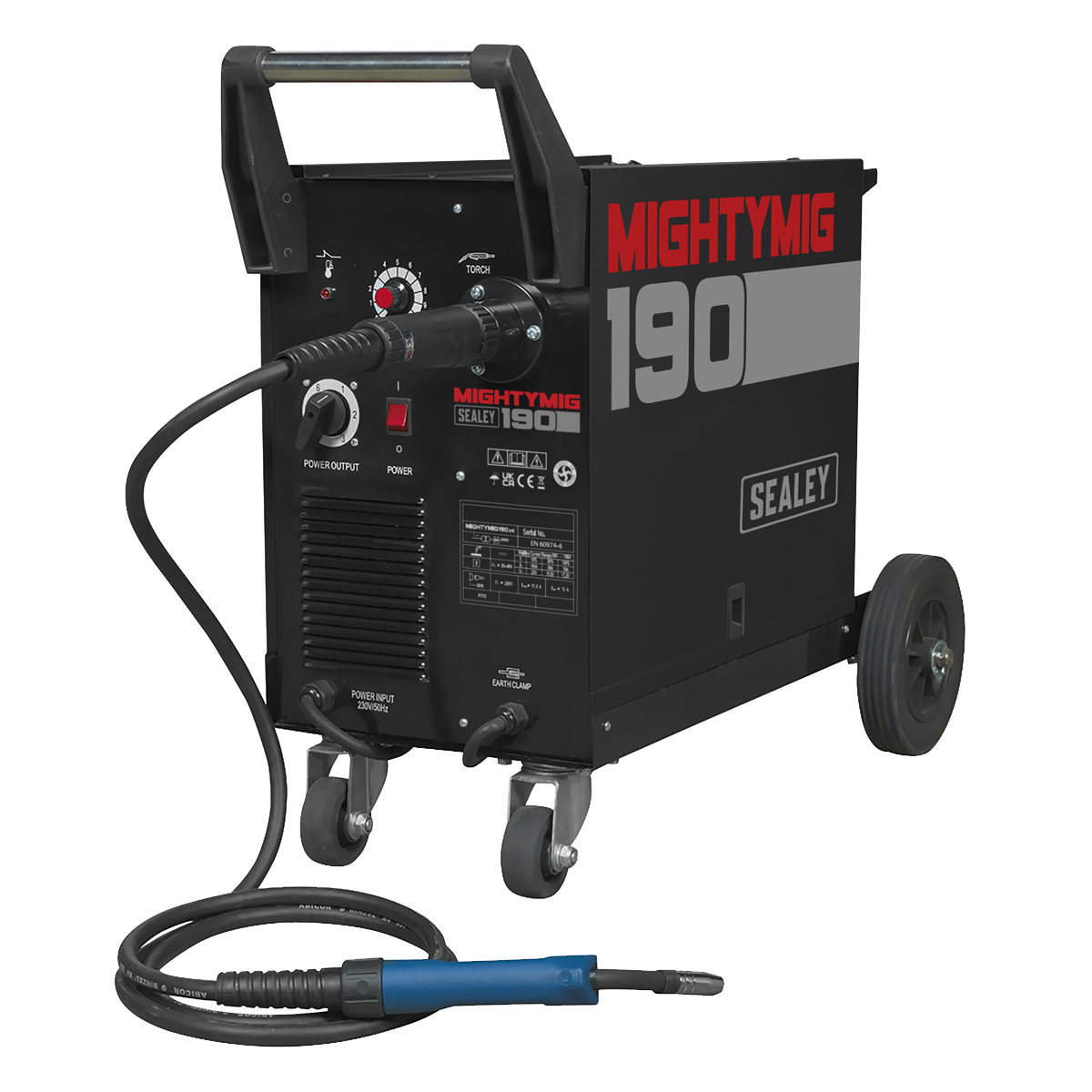 Sealey Professional Gas/Gasless MIG Welder with Euro Torch 190A MIGHTYMIG190