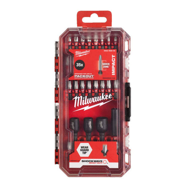 Milwaukee 35 Piece SHOCKWAVE Impact Duty Driver Bit Set 4932492003