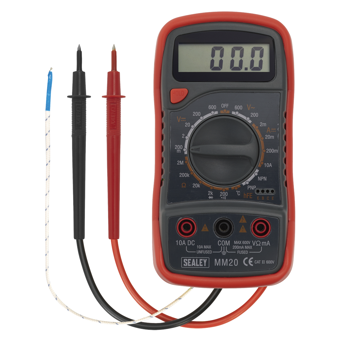 Sealey 8-Function Digital Multimeter with Thermocouple MM20
