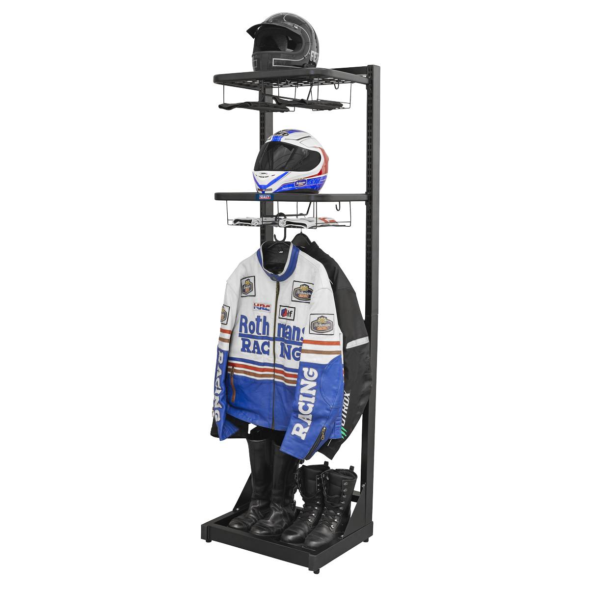 Sealey Freestanding Motorcycle Helmet & Gear Storage MS081FS