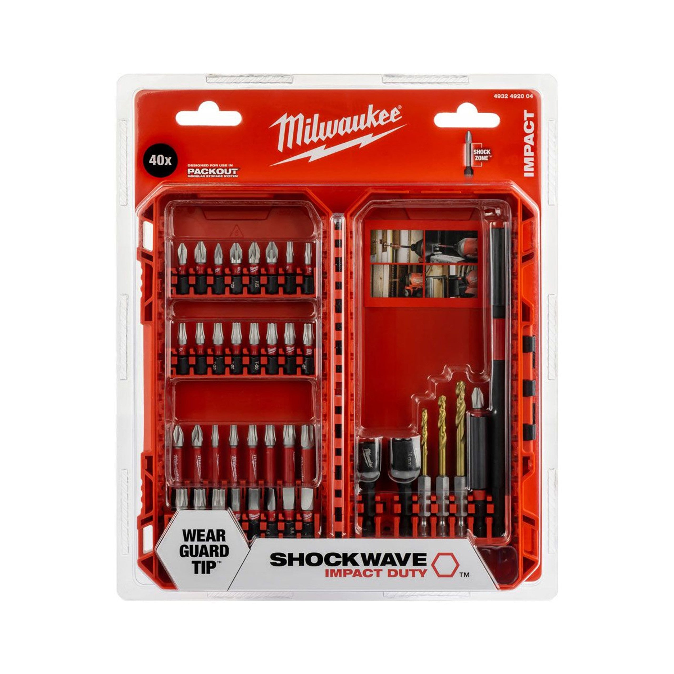 Milwaukee 40 Piece Shockwave Impact Duty Bit Set 4932492004