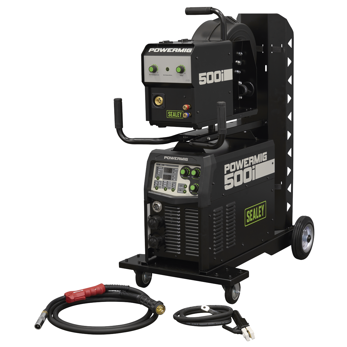 Sealey 500A Professional Gas/Gasless MIG/TIG/MMA Inverter Welder With Portable Wire Feeder 400V/3ph POWERMIG500i