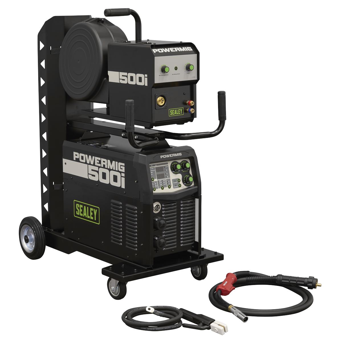 Sealey 500A Professional Gas/Gasless MIG/TIG/MMA Inverter Welder With Portable Wire Feeder 400V/3ph POWERMIG500i