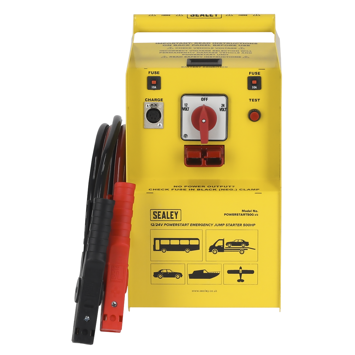 Sealey 12/24V Emergency Jump Starter 500hp Start POWERSTART500