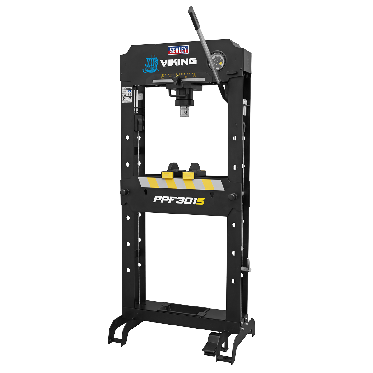 Sealey Viking Floor Type Air/Hydraulic Press with Sliding Ram and Foot Pedal 30 Tonne PPF301S