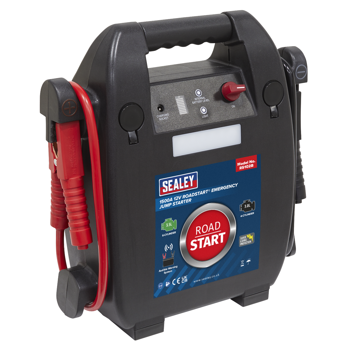 Sealey RoadStart® 12V Emergency 6-Cylinder Jump Starter 3.5L RS102B