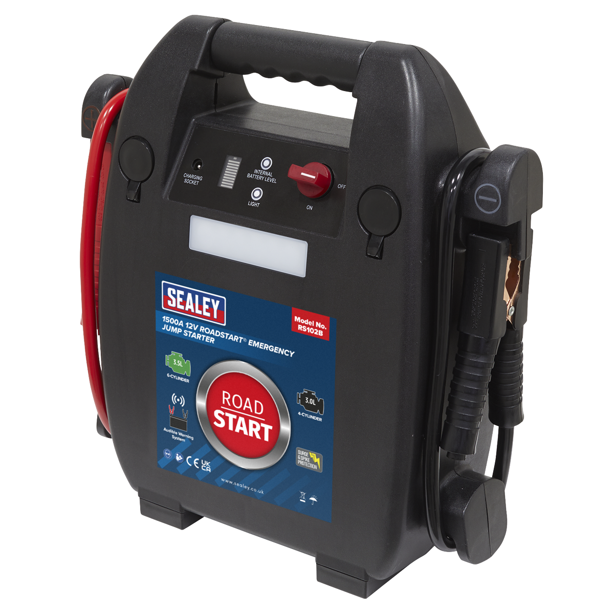 Sealey RoadStart® 12V Emergency 6-Cylinder Jump Starter 3.5L RS102B