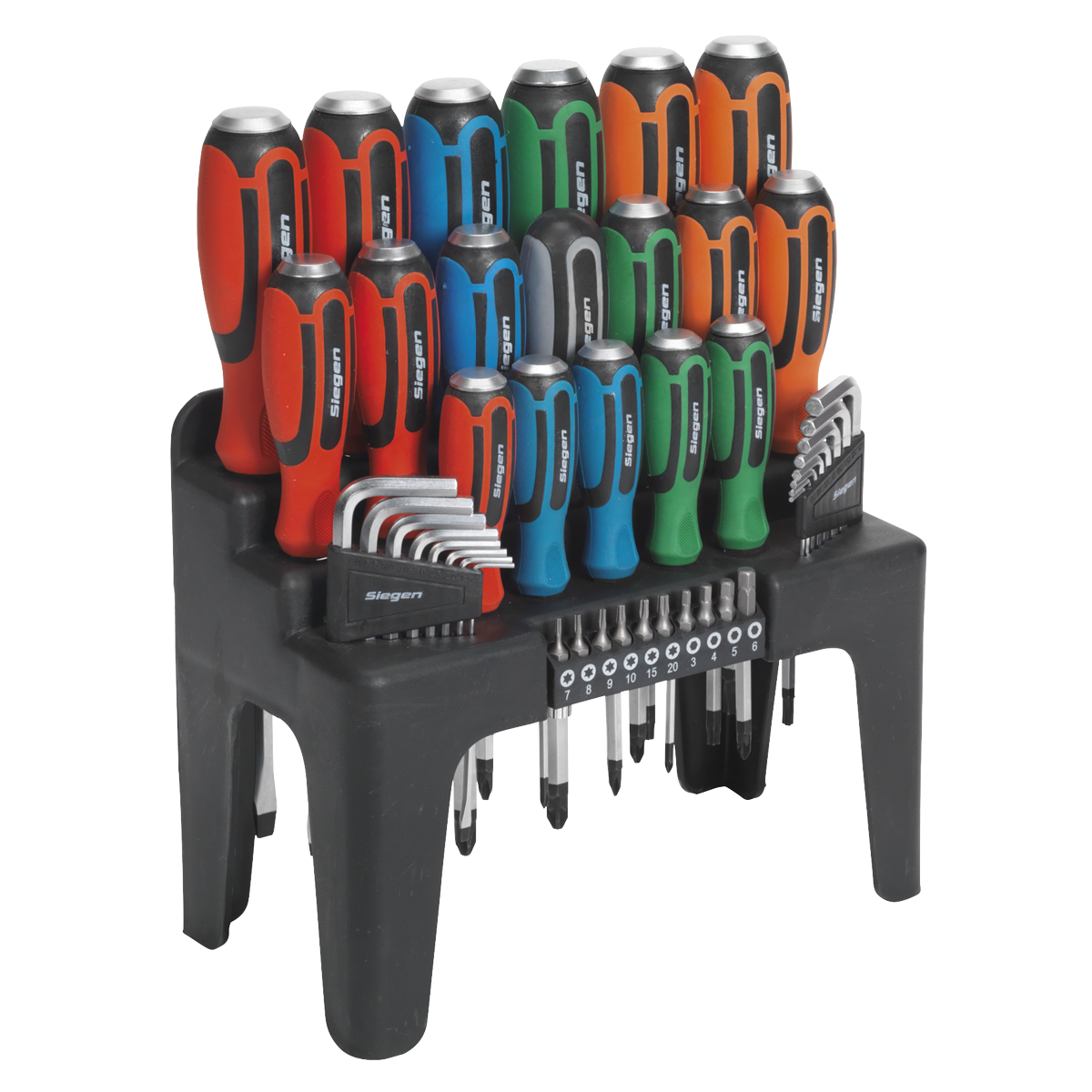 Sealey Siegen Hammer-Thru Screwdriver, Hex Key & Bit Set 44pc S01106