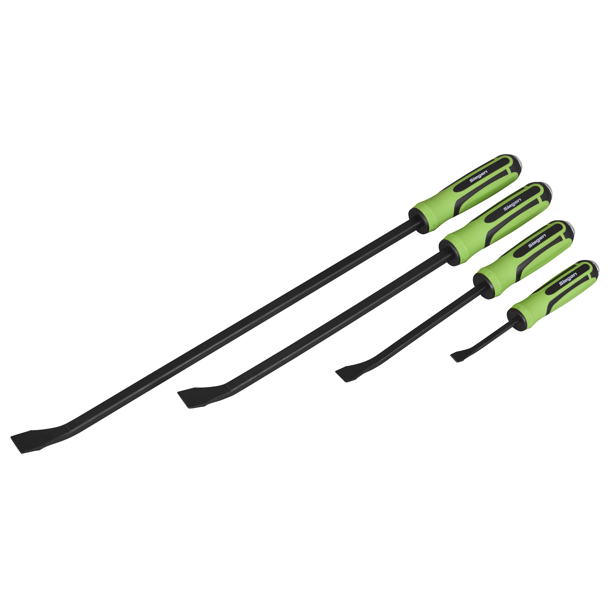 Sealey Siegen Heavy-Duty Angled Pry Bar Set with Hammer Cap 4pc S01138