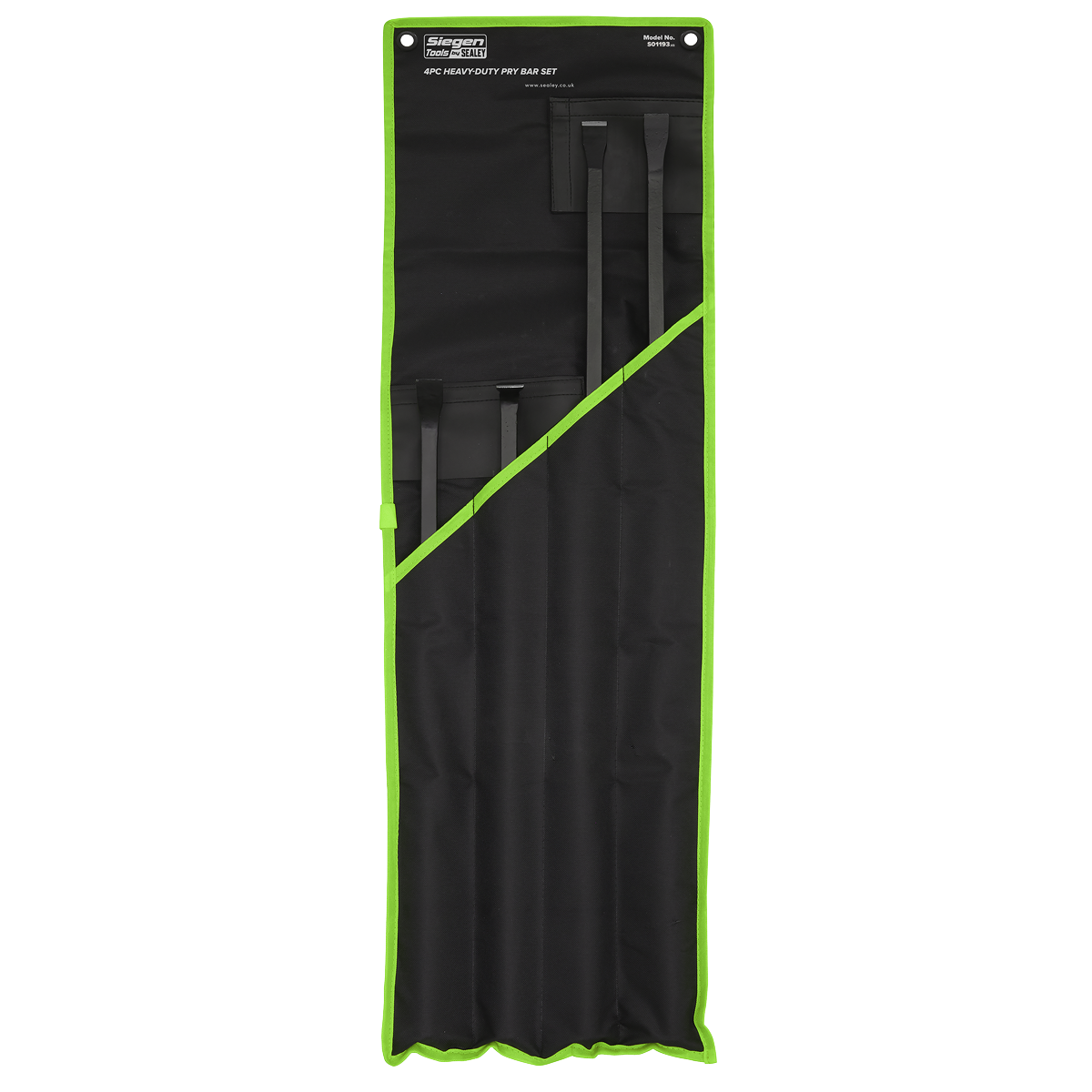 Sealey Heavy-Duty Pry Bar Set with Hammer Cap 4pc S01193