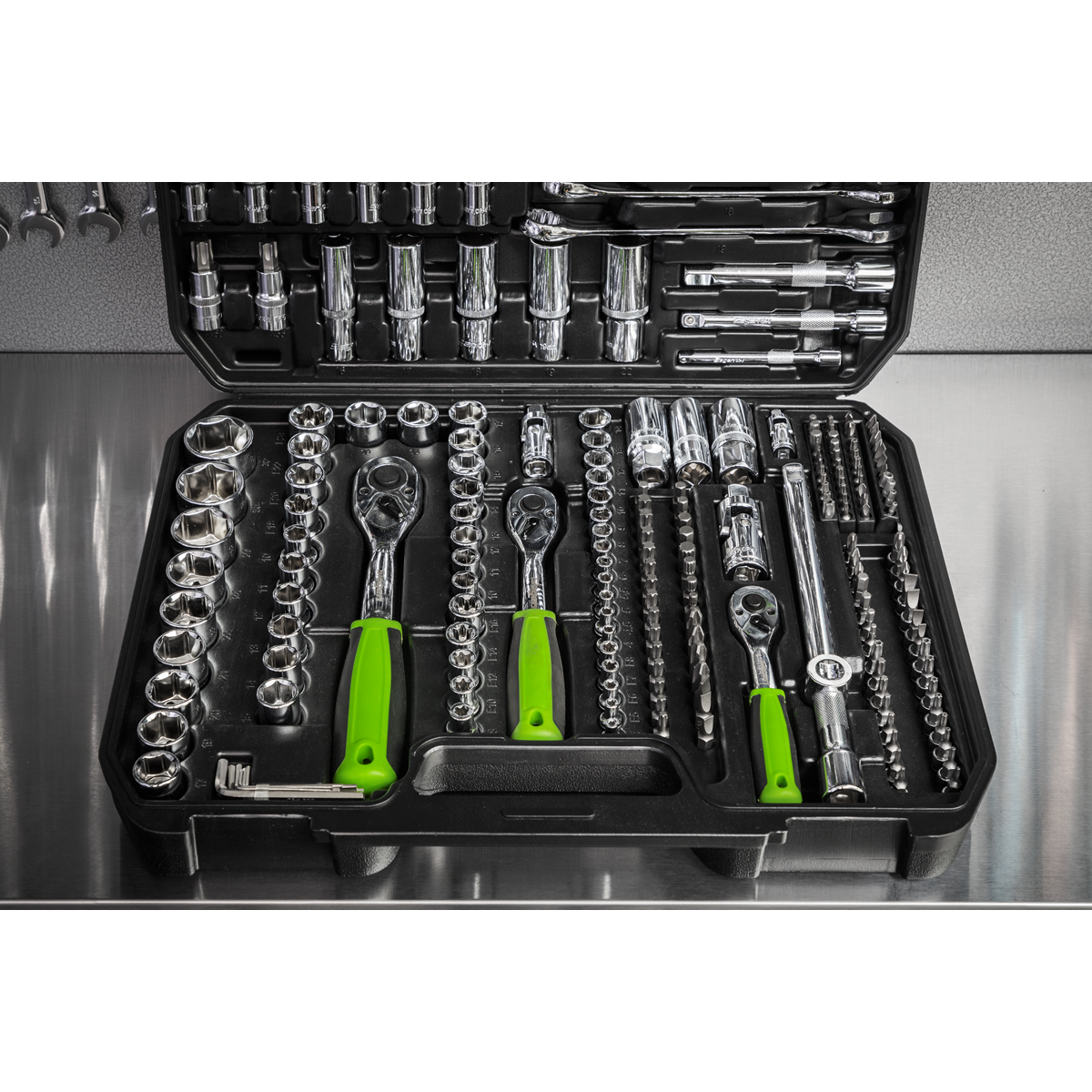 Sealey Siegen Socket Set 1/4", 3/8" & 1/2"Sq Drive 219pc S01212