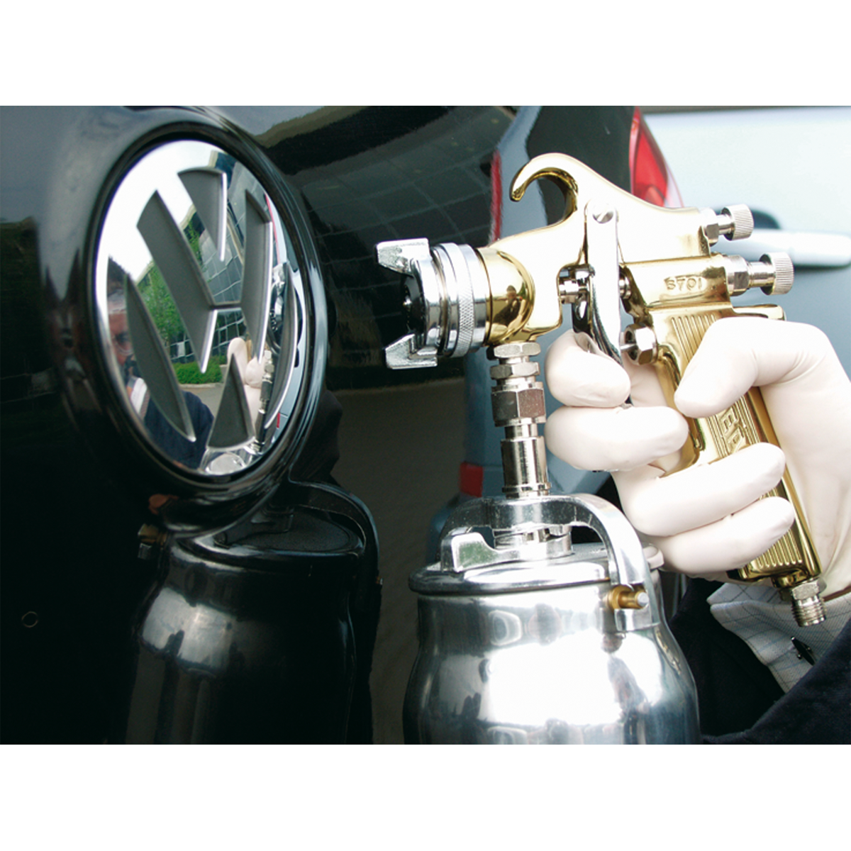 Sealey Workshop Gold Series Suction Feed Spray Gun 1.8mm Set-Up S701