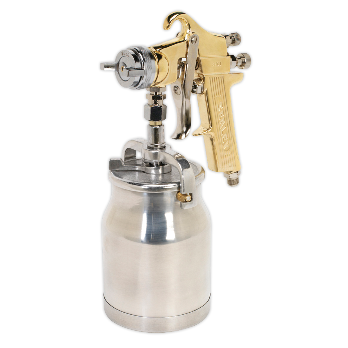 Sealey Workshop Gold Series Suction Feed Spray Gun 1.8mm Set-Up S701