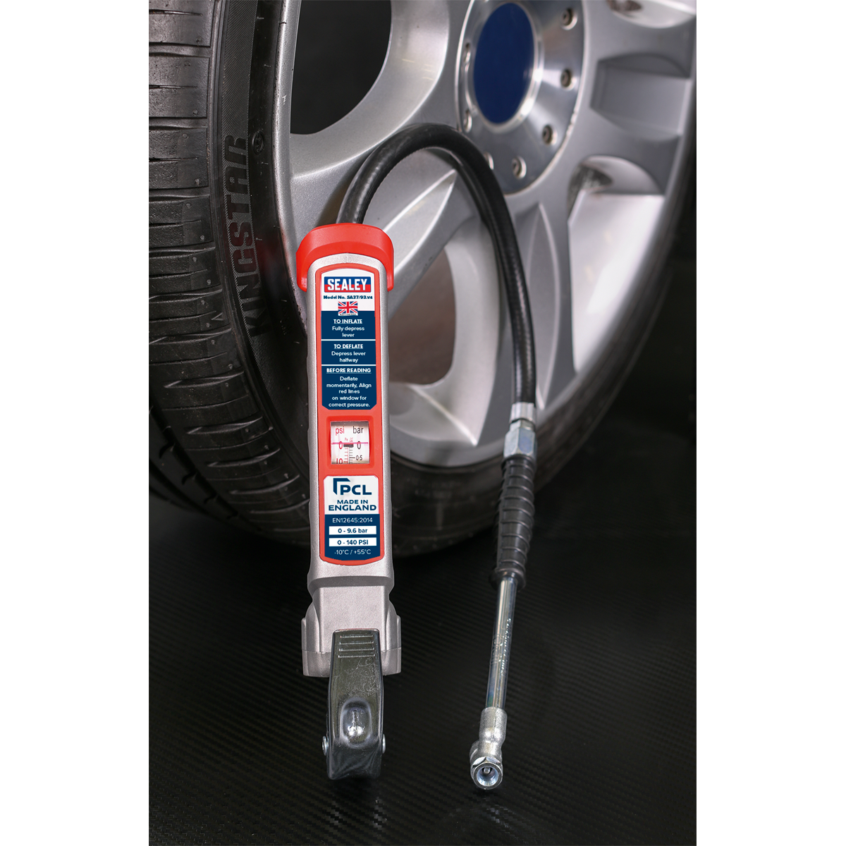 Sealey PCL Professional Tyre Inflator with Twin Push-On Connector SA37/93