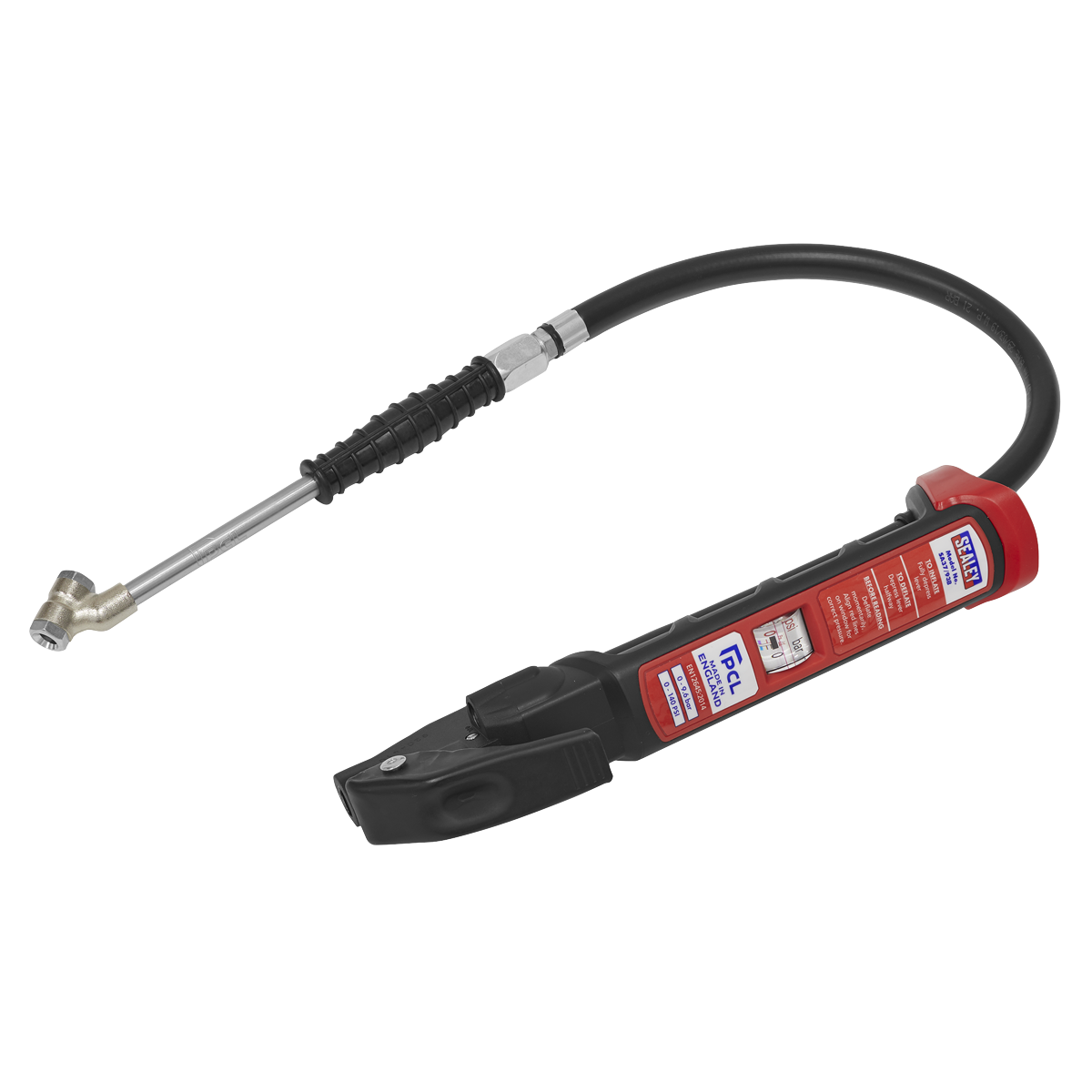 Sealey PCL Anodised Tyre Inflator with Twin Push-On Connector SA37/93B