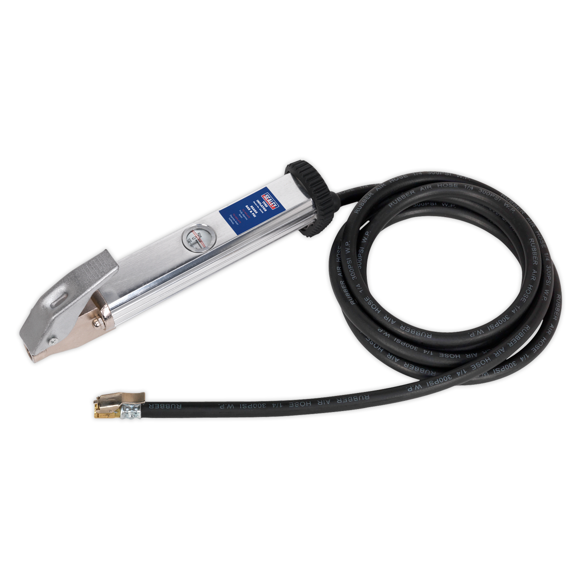 Sealey Tyre Inflator with 2.7m Hose & Clip-On Connector SA396